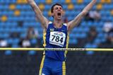 Bohdan Bondarenko of Ukraine celebrates his winning jump in the Final of the Men's High Jump (Getty Images)