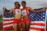 Ky Westbrook and Ariana Washington in the girls 100m Final at the IAAF World Youth Championships 2013 (Getty Images)