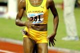 Jamaica's Sherene Pinnock races towards the finish line to win the girls' Under-20 400m Hurdles - CAC Junior Champs (Sporting Eagle)