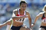 Jessica Ennis of Great Britain in the 100m Hurdles of the Heptathlon at the 2003 World Youth Championships (Getty Images)