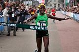 All smiles - Philomena Chepchirchir after her commanding victory at the 2011 City-Pier-City Half Marathon in The Hague (CPC Organisers)