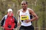 Kenenisa Bekele on his way to a successful title defence at the SPAR Great Ireland Run (Organisers)