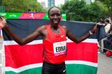 Edna Kiplagat after her New York 10K win (Courtesy NYRR)
