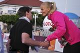 Jean Galfione and Anna Rogowska after the 2013 Tyczka na Molo Pole Vault competition in Sopot (Sopot 2014 LOC)