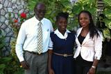 Vernonica Campbell-Brown along with her Foundation scholarship recipient Terry-Shanice Matthias and Vice-Principal of St. Andrew Technical High School Mr. Frank Boyd
