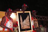 The Scicli podium: runner-up Samuel Wanjiru (l), winner Edwin Soi, and Wilson Kiprotich (Alberto Zorzi)