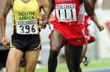 Johan Botha and Wilson Kipketer in the 800m Semi-Final (© Allsport)