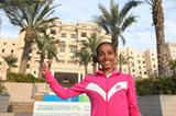 Bizunesh Bekele relaxing on the eve of her Dubai Marathon defence (Victah Sailer)
