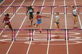 Natalya Antyukh of Russia and Lashinda Demus of the United States lead the field in the Women's 400m Hurdles Final on Day 12 of the London 2012 Olympic Games on 8 August 2012 (Getty Images)