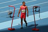 Ashton Eaton in the men's Decathlon Long Jump runway at the IAAF World Athletics Championships Moscow 2013 (Getty Images)